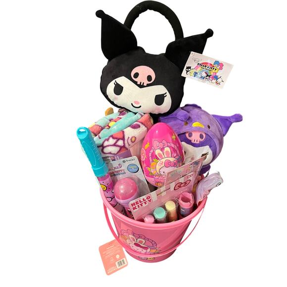 Hello Kitty hello friendship silk touch 40 by 50 Kuromi Easter plush - Picture 1 of 4